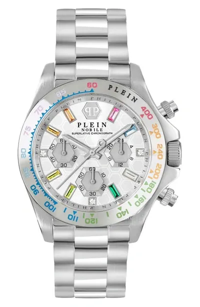 Philipp Plein Nobile Lady Chronograph, 38mm In Silver