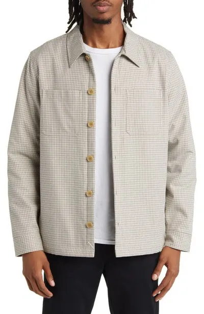 Saturdays Surf Nyc Rhodes Padded Check Overshirt In Gray