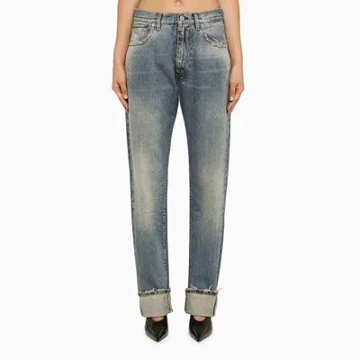 Maison Margiela Blue Regular Jeans With Turn-ups