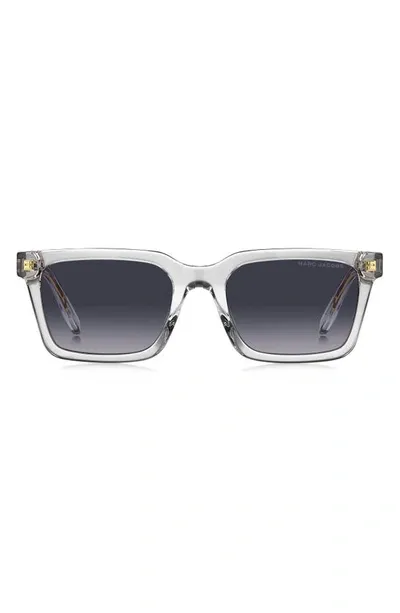 Marc Jacobs 53mm Gradient Square Sunglasses In Transparent