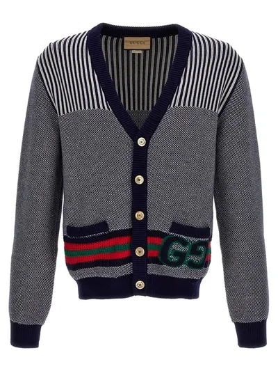 Gucci Gg Cardigan In Blue