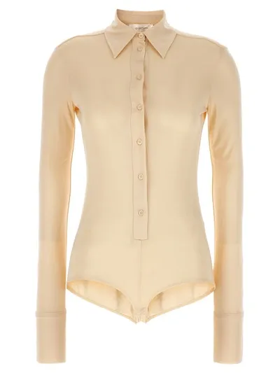 Sportmax Pera Bodysuit In Beige