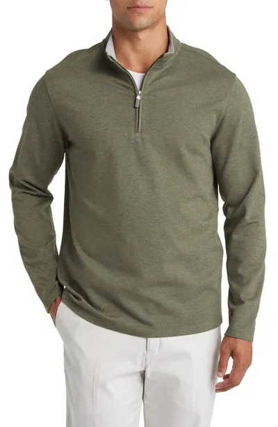 Mizzen + Main Proflex Performance Quarter Zip Pullover In Green