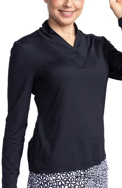 Kinona Lovely Layer Golf Top In Black