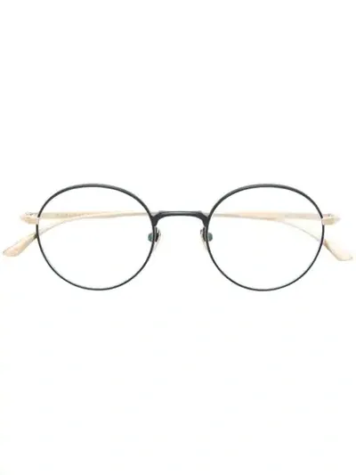 Masunaga Round Shape Glasses In Metallic