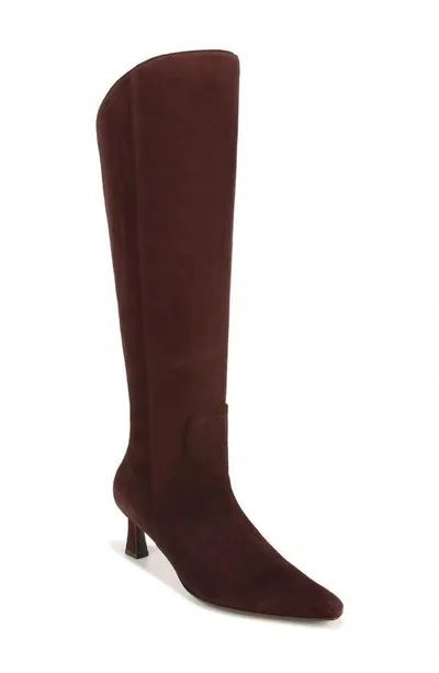 Naturalizer Deesha Knee High Boot In Mahogany Suede