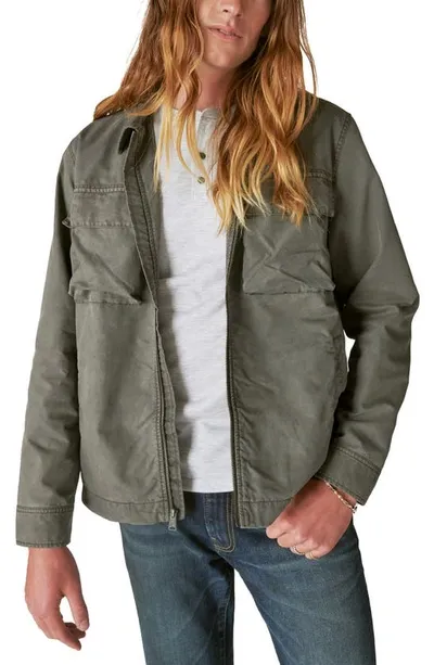 Lucky Brand Fleece Lined Shirt Jacket In Green