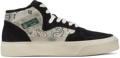 Rhude Cabriolets Bandana-print High-top Sneakers In Black