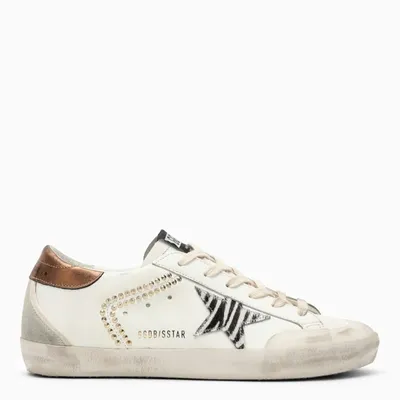 Golden Goose Women's Super-star White/animal Trainer Sneaker | Size 36 | Gwf00175f004781