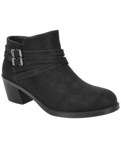 Easy Street Women's Kory Block Heel Booties In Black Matte