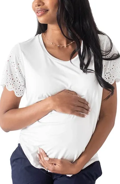 Kindred Bravely Everyday Nursing & Maternity Top In White