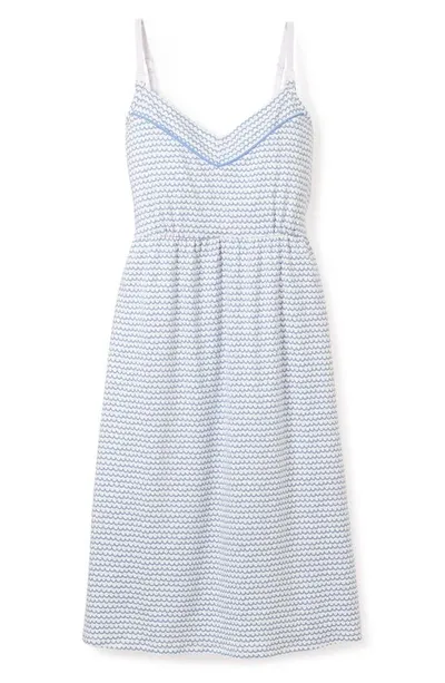 Petite Plume Luxe Pima Cotton Jersey Maternity/nursing Nightgown In La Mer