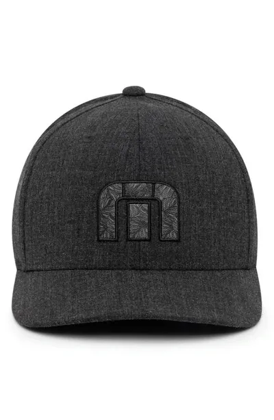 Travismathew Salt Bank Baseball Cap In Heather Black