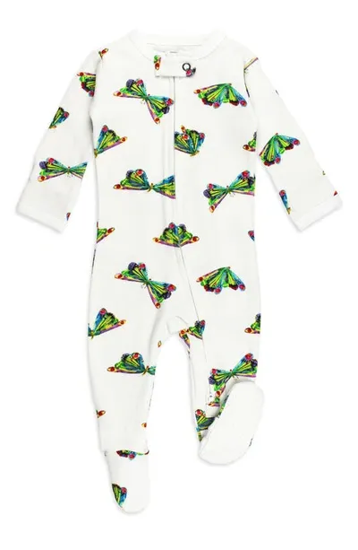 L'ovedbaby Kids' X The Very Hungry Caterpillar Fitted One-piece Organic Cotton Footie Pajamas In Butterfly