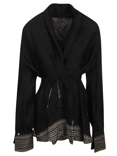 Obidi Silk Cardigan In Black