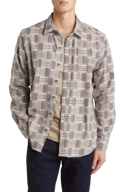 Peregrine Farley Spratton Check Brushed Cotton Button-up Shirt In Goadby