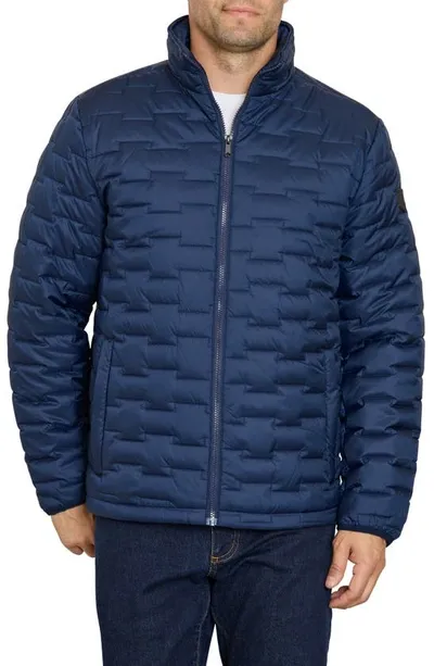 Sam Edelman Brick Quilted Puffer Jacket In Navy