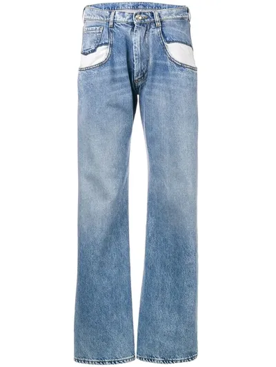 Maison Margiela Contrast Pocket Straight Leg Jeans In Denim