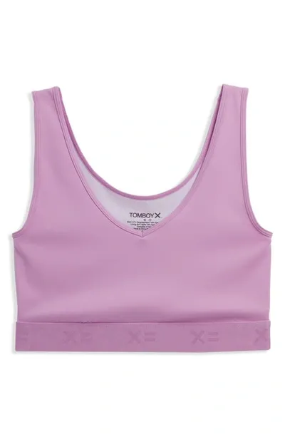 Tomboyx V-neck Compression Top In Sugar Violet