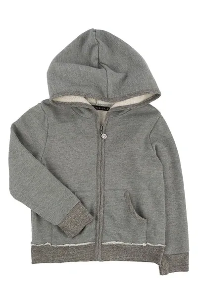 Miki Miette Kids' Indigo Zip Hoodie In Vintage Grey