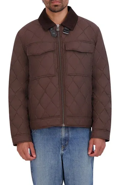 Cole Haan Diamond Quilted Jacket In Wren