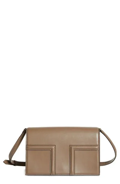 Totême T-flap Convertible Crossbody Bag In Taupe