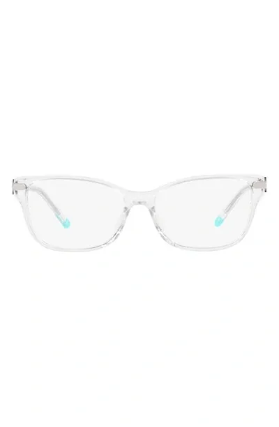 Tiffany & Co 54mm Rectangular Optical Glasses In Clear