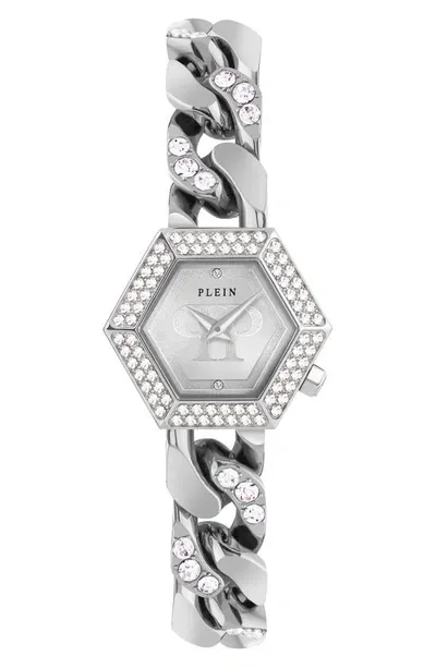 Philipp Plein Hexagon Groumette Watch, 28mm In Silver