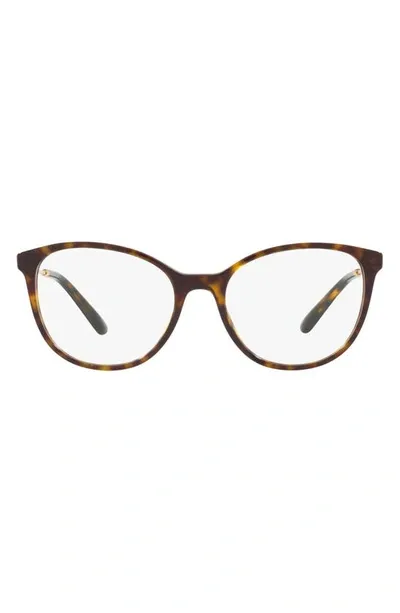 Dolce & Gabbana 54mm Butterfly Optical Glasses In Brown