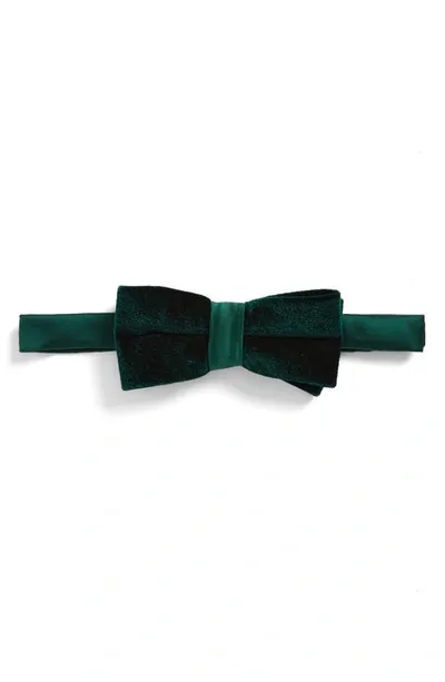 Nordstrom Kids' Velvet Tie In Green Pinecone