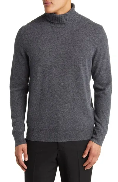 Nordstrom Cashmere Turtleneck Sweater In Grey Shade Heather