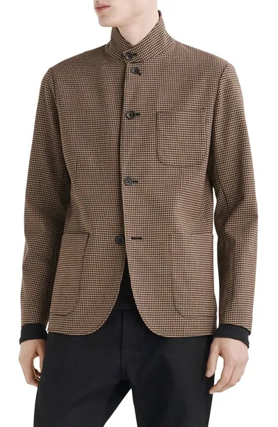 Rag & Bone Prospect Houndstooth Cardigan In Brown