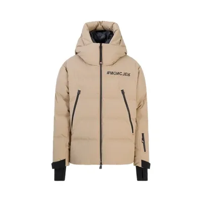 Moncler Grenoble  Fellberg Down Jacket Wintercoat In Nude