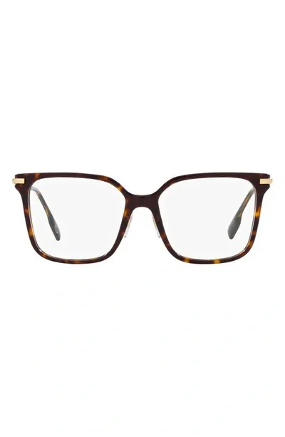 Burberry Elizabeth 54mm Square Optical Glasses In Dk Havana