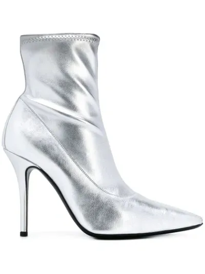 Giuseppe Zanotti Metallic Stretch-leather Booties