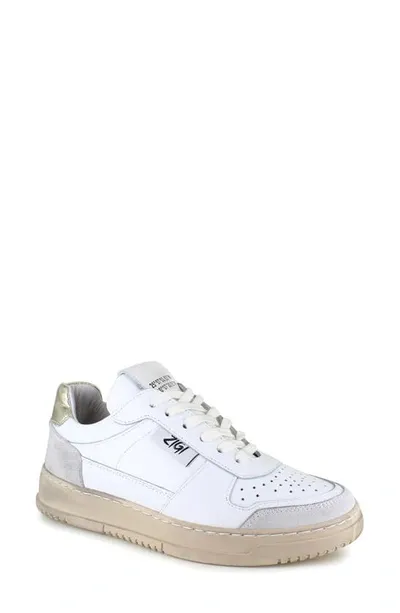 Ziginy Senta Water Resistant Sneaker In White Leather