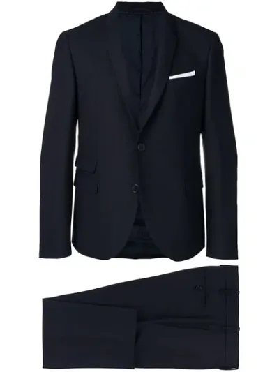 Neil Barrett Classic Two-piece Formal Suit In Blue