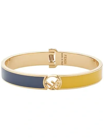 Fendi Logo Plaque Bracelet In Multicolour