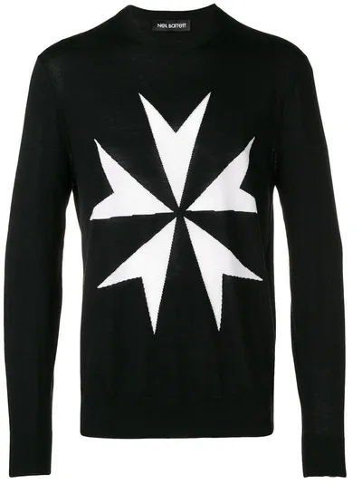 Neil Barrett Pullover Mit Stern In Black