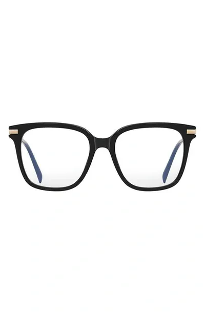 Fifth & Ninth Yara 52mm Square Blue Light Blocking Glasses In Black