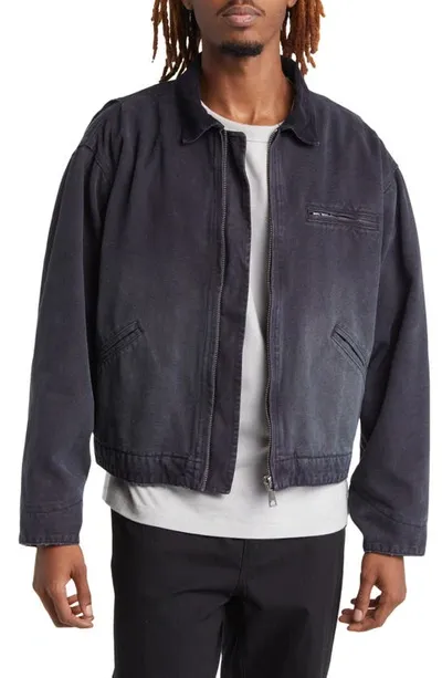 Elwood Petrol Denim Jacket In Black