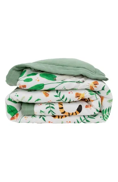 Little Unicorn Kids' Cotton Muslin Toddler Comforter In Jungle