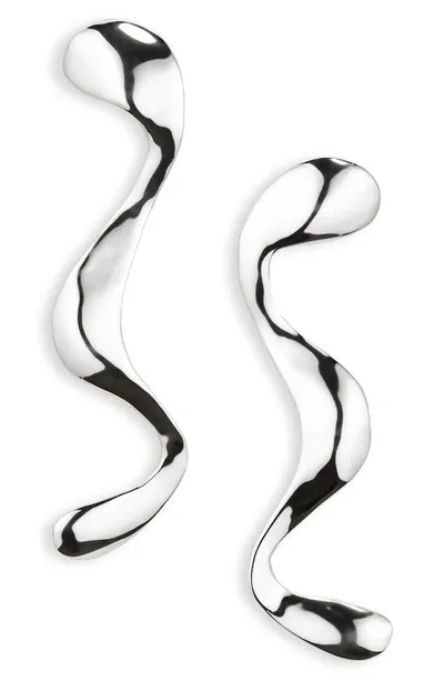 Faris Viva Drop Earrings In Silver