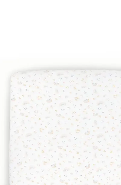 Little Unicorn Kids' Knit Crib Sheet In Micro Rainbows