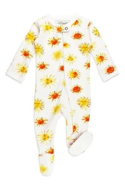 L'ovedbaby Kids' X The Very Hungry Caterpillar Fitted One-piece Organic Cotton Footie Pajamas In Suns