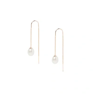 Olivia & Pearl Oh So Fine Vermeil Drop Pearl Earring In O&p/dpe/ver/rg