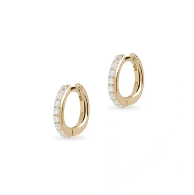 Olivia & Pearl Diamond Huggie Earrings In Dhe/wg