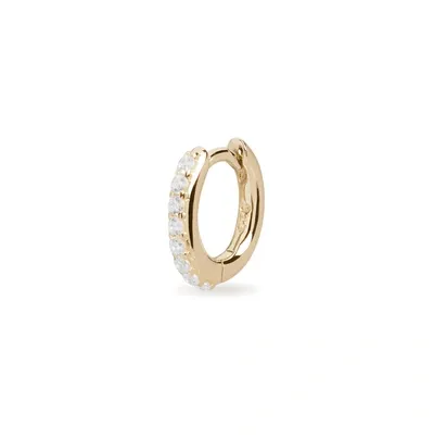 Olivia & Pearl Tiny Diamond Huggie Earring In Dhe/tiny/rg