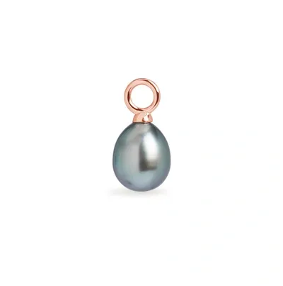 Olivia & Pearl Tahitian Pearl Charm In Tahi/pc/rg