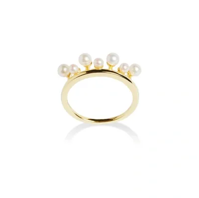 Olivia & Pearl Seed Pearl Empress Ring In Sper/rg/s